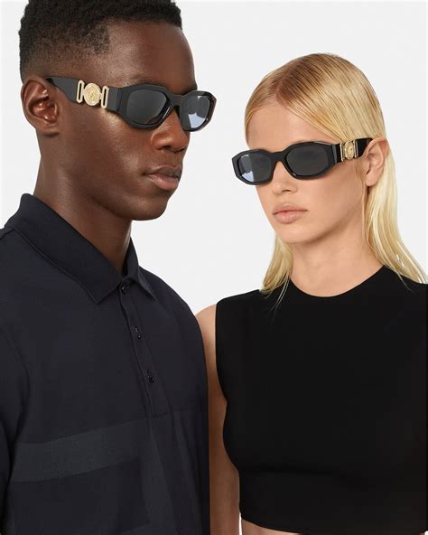 versace black leather medusa sunglasses|notorious big Versace sunglasses.